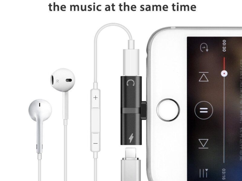 2in1 Audio Adapter Dual Headphone Audio & Charger iphone SKU asc10024