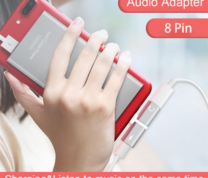 2in1 Audio Adapter Dual Headphone Audio & Charger iphone SKU asc10024