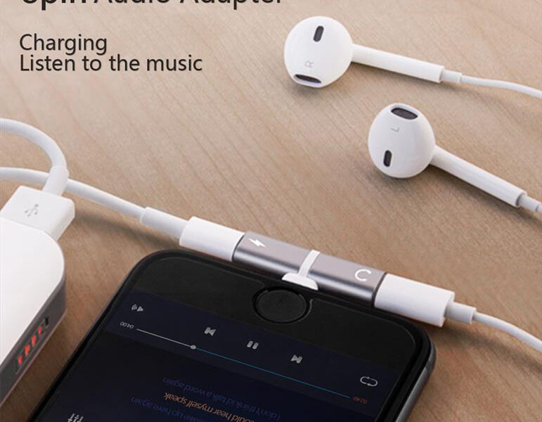 2in1 Audio Adapter Dual Headphone Audio & Charger iphone SKU asc10024