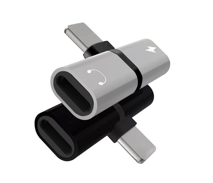 2in1 Audio Adapter Dual Headphone Audio & Charger iphone SKU asc10024