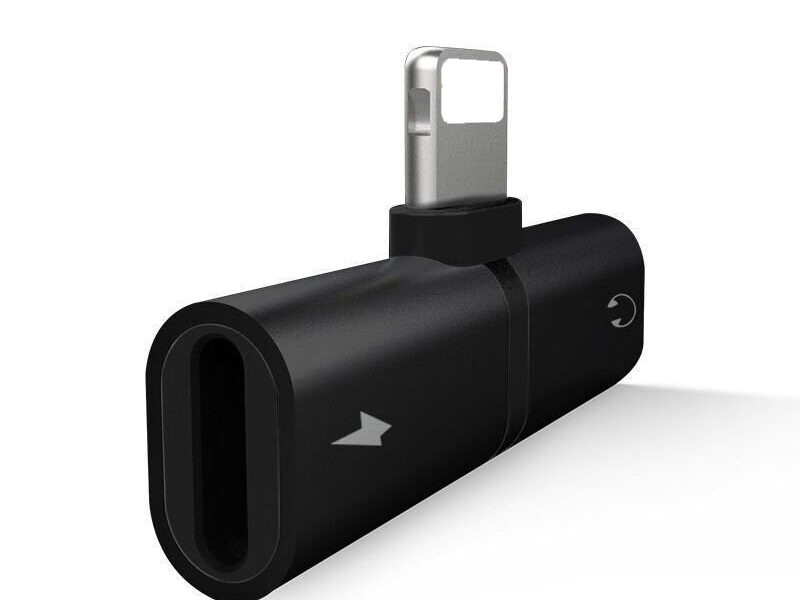 2in1 Audio Adapter Dual Headphone Audio & Charger iphone SKU asc10024