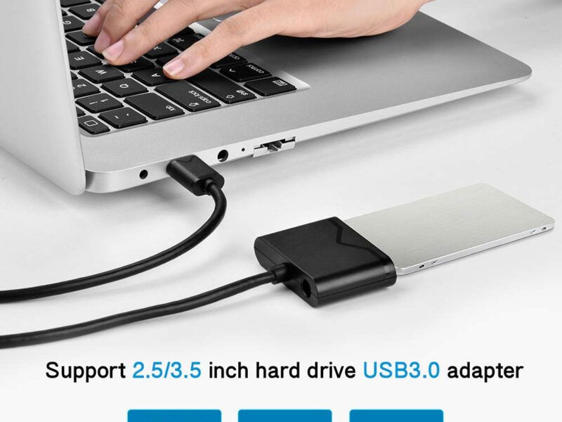 USB 3.0 to Sata Adapter Converter 2.5",3.5" Sata HDD,SSD, UASP with 12V DC PowerSKU asc10092