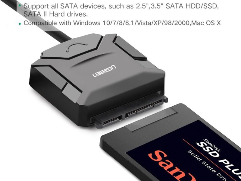 USB 3.0 to Sata Adapter Converter 2.5",3.5" Sata HDD,SSD, UASP with 12V DC PowerSKU asc10092