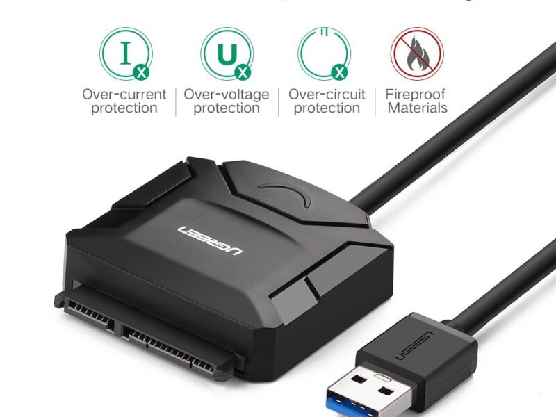 USB 3.0 to Sata Adapter Converter 2.5",3.5" Sata HDD,SSD, UASP with 12V DC PowerSKU asc10092