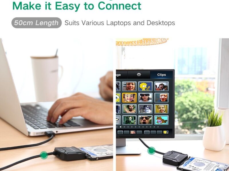 USB 3.0 to Sata Adapter Converter 2.5",3.5" Sata HDD,SSD, UASP with 12V DC PowerSKU asc10092