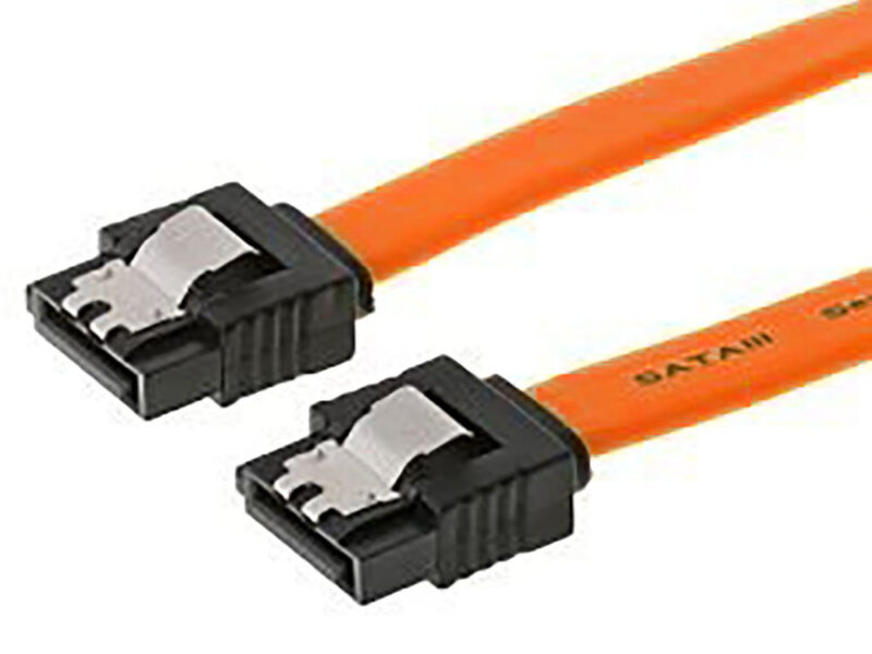 6 Pack Orange SATA III 6Gbps Right-Angle and Straight HDD SDD Data CD Cable 50cm SKU asc10086