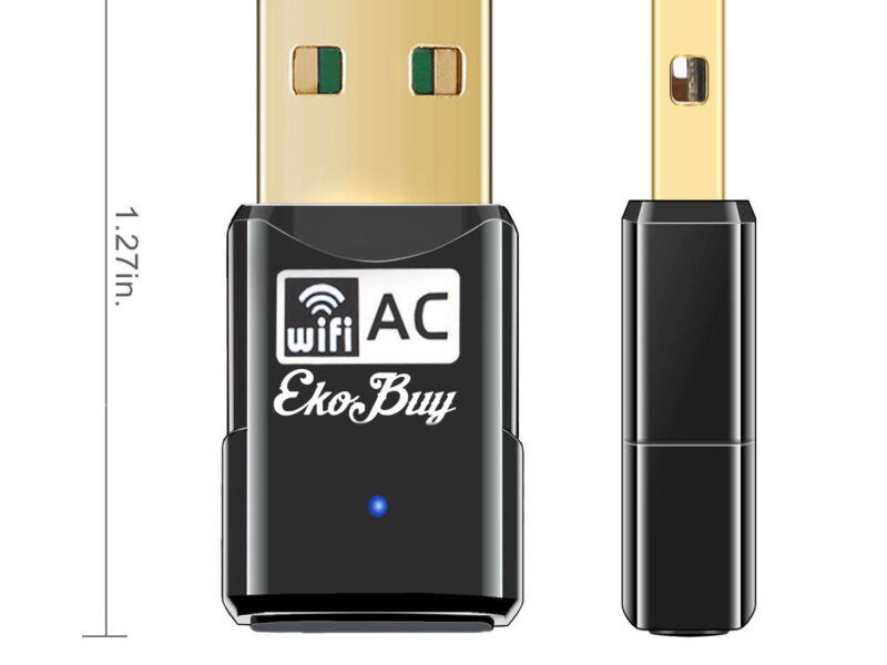 EkoBuy AC600 Dual Band Mini Wireless Usb Adapter Dongle Wifi 802.11 ABGN AC 5GHz SKU asc10061-600