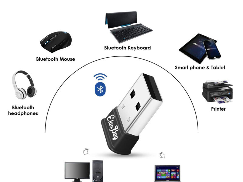 EkoBuy USB Bluetooth 4.0 Broadcom Adapter Dongle PC Plug and Play Windows 10 8 7 SKU asc10095