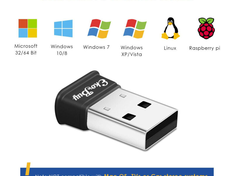 EkoBuy USB Bluetooth 4.0 Broadcom Adapter Dongle PC Plug and Play Windows 10 8 7 SKU asc10095