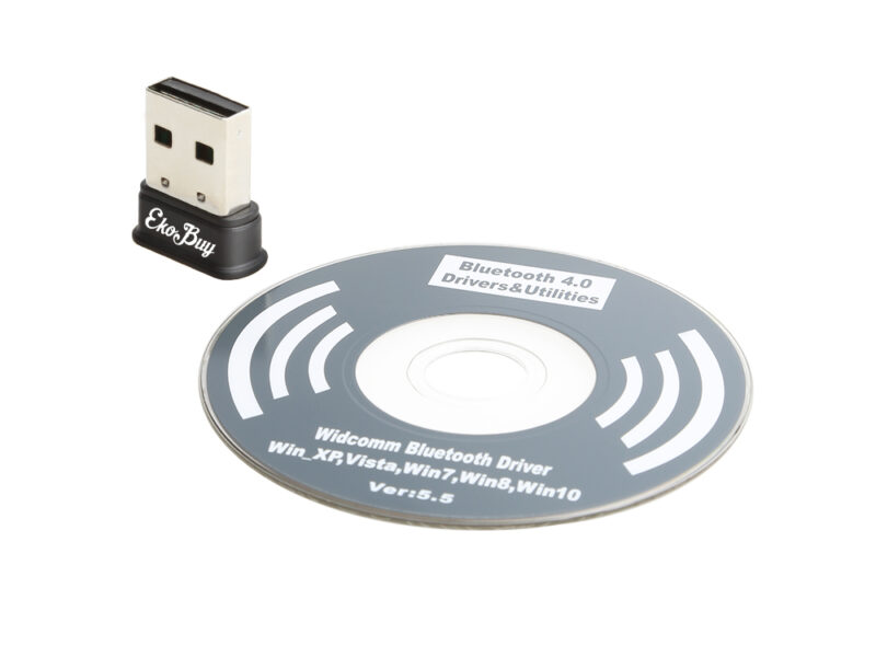 EkoBuy USB Bluetooth 4.0 Broadcom Adapter Dongle PC Plug and Play Windows 10 8 7 SKU asc10095
