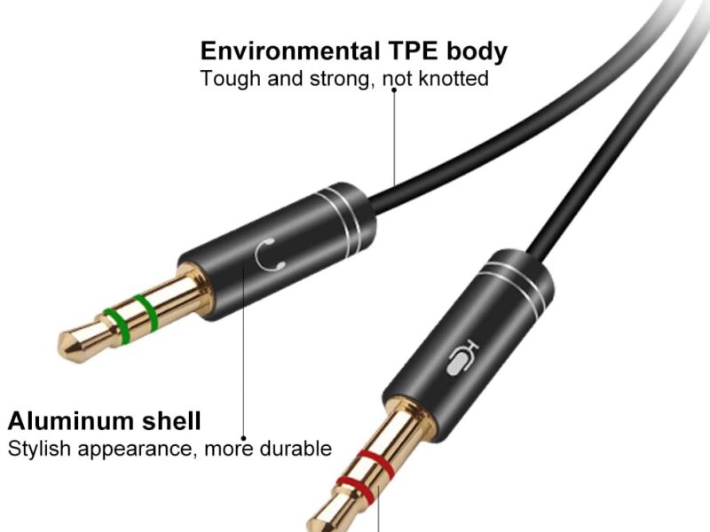 Headset Mic and Headphone Splitter CTIA SKU asc10041