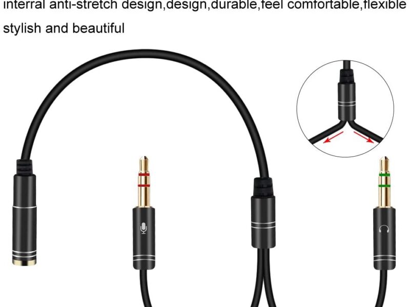 Headset Mic and Headphone Splitter CTIA SKU asc10041