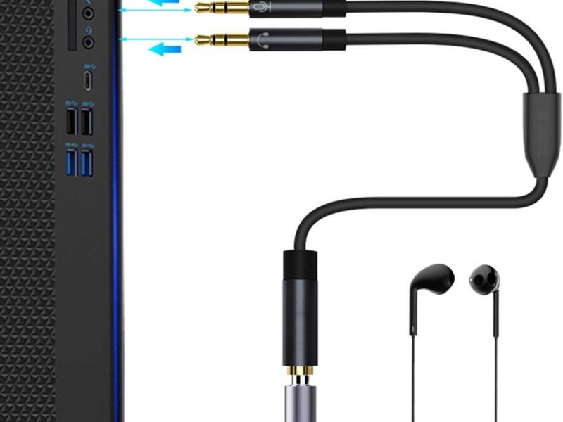 Headset Mic and Headphone Splitter CTIA SKU asc10041