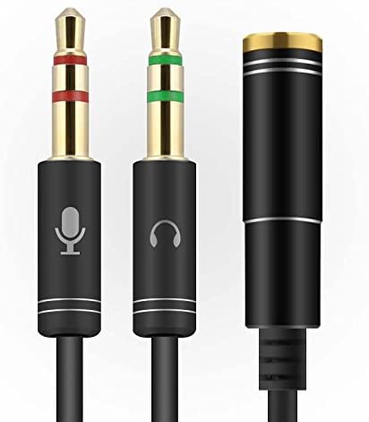 Headset Mic and Headphone Splitter CTIA SKU asc10041