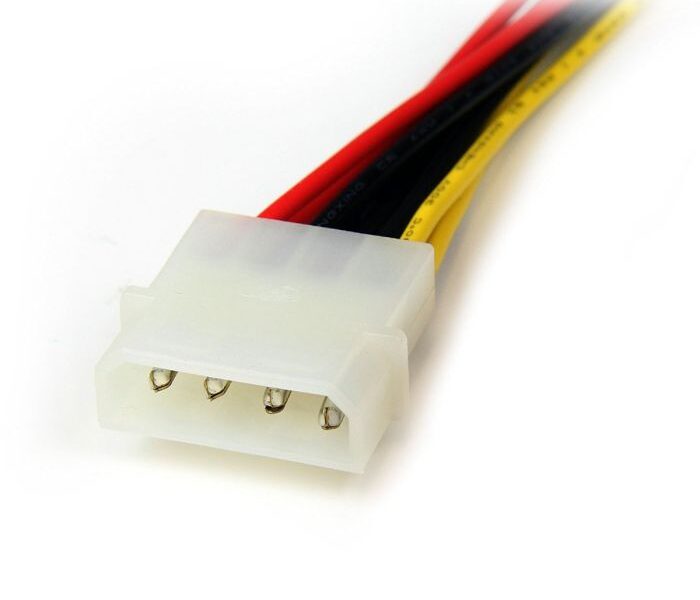 Molex to SATA Power Y Splitter Adaptor Cable Lead 2 Way 4 Pin To 2 x 15 Pin SKU asc10008-mol