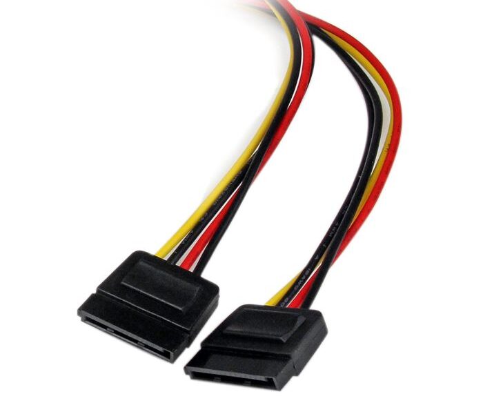 Sata to 2x SATA Power Y Splitter Adaptor Cable Lead 2 Way 1x 15 Pin to 2x 15 Pin SKU asc10008-sat